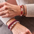 Rubis Soho | Bracelet de perles de verre de l'Himalaya